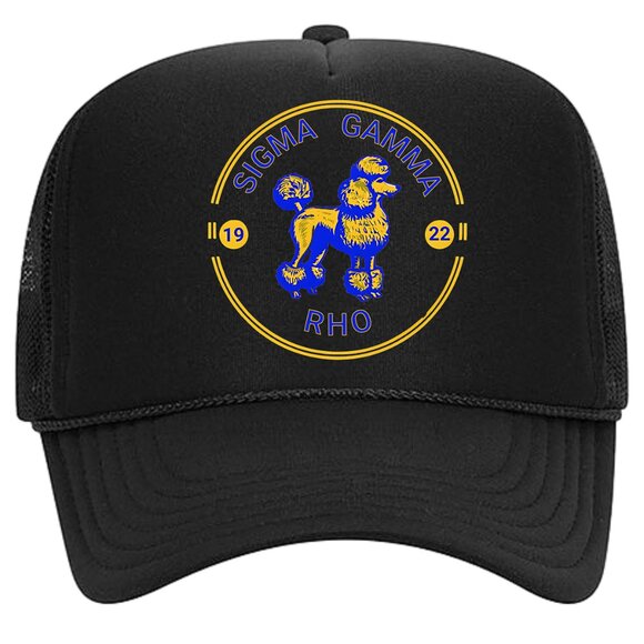 Sigma Gamma Rho Foam Trucker Mesh Snapback Cap Hat Poodle - Picture 1 of 2